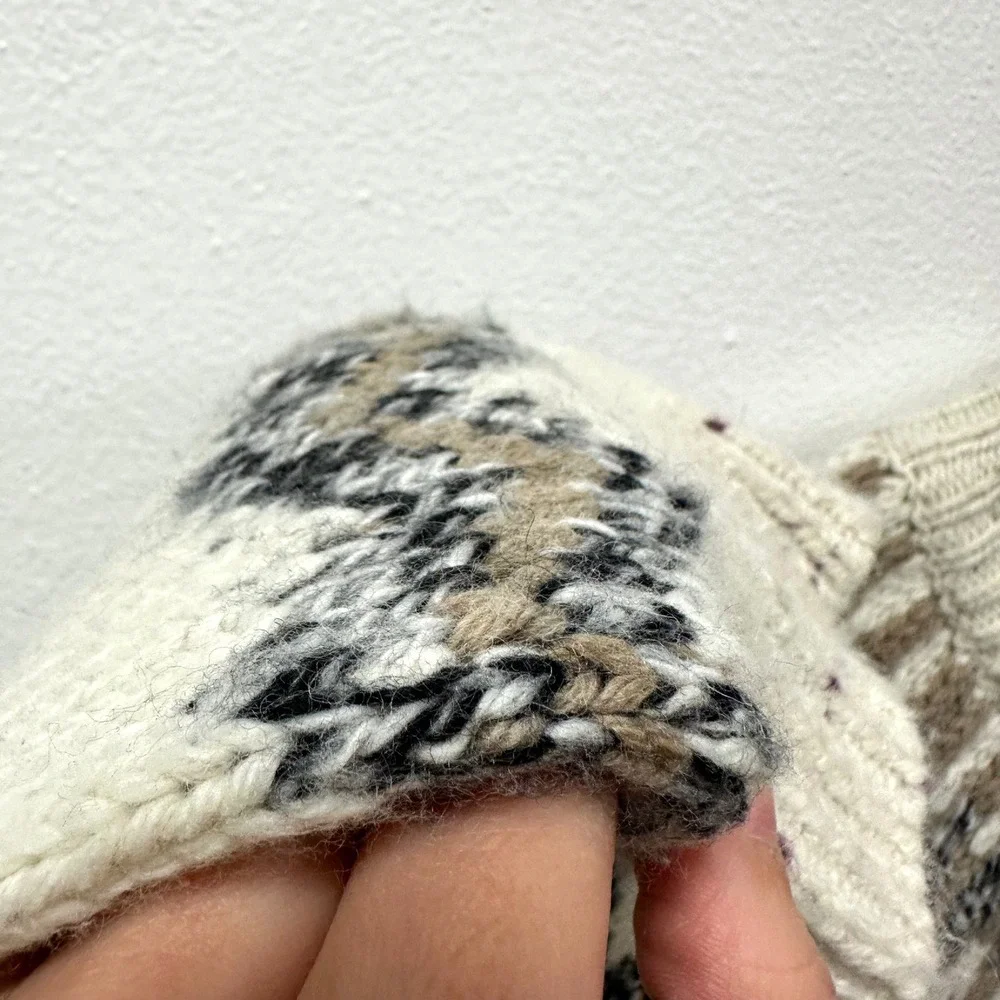 French Connection Leena‎ Fair Isle Mockneck Sweater Neutrals S